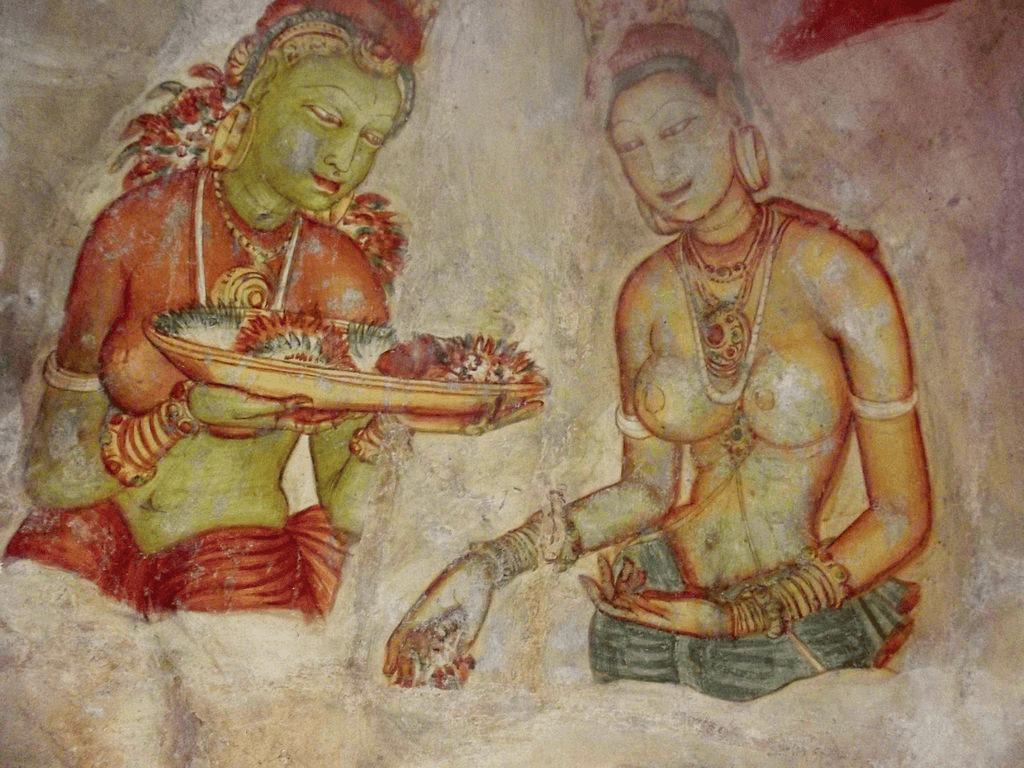 Affresco di Sigiriya - Storia dell'Āyurveda, parte seconda | Ayurvedic Point©, Milano