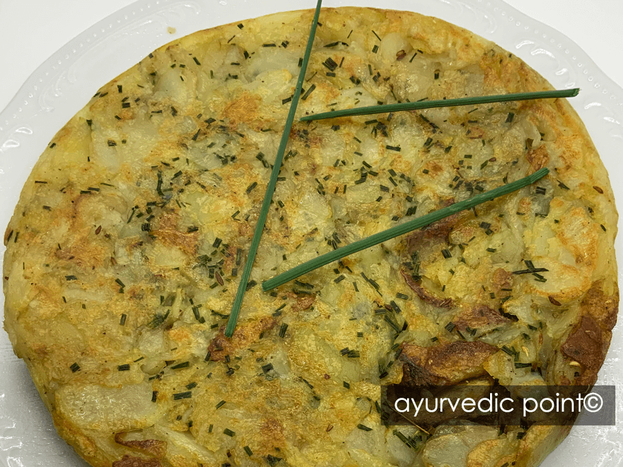 Torta Di Patate All’Erba Cipollina - Ricetta Vegetariana Ayurvedica | Ayurvedic Point©, Milano