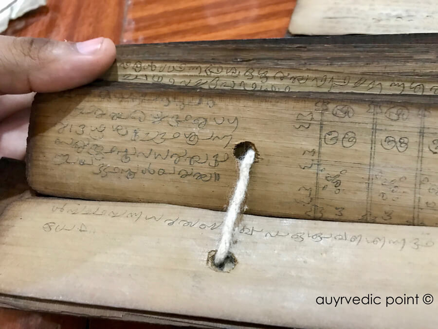 Traditional writing system Southern India — Palm leaf manuscripts |  Ayurvedic Point©, Milano