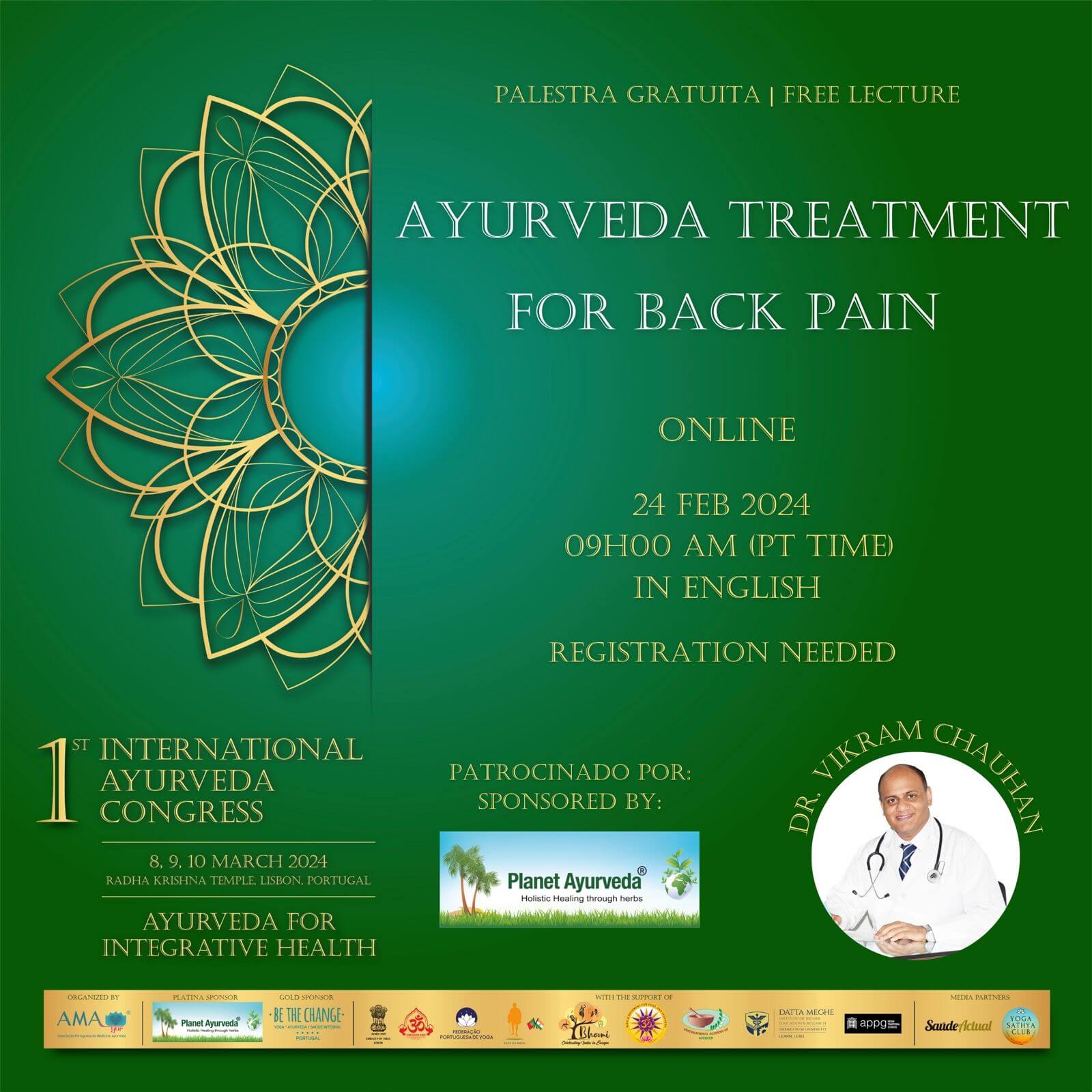 Conferenza online gratuita: Āyurveda per il mal di schiena