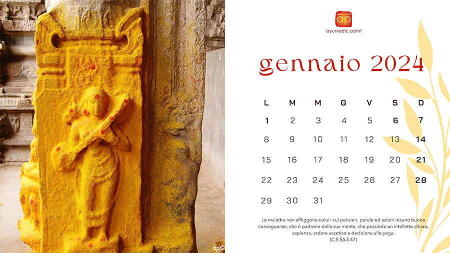 Calendario 2024 01 Gennaio