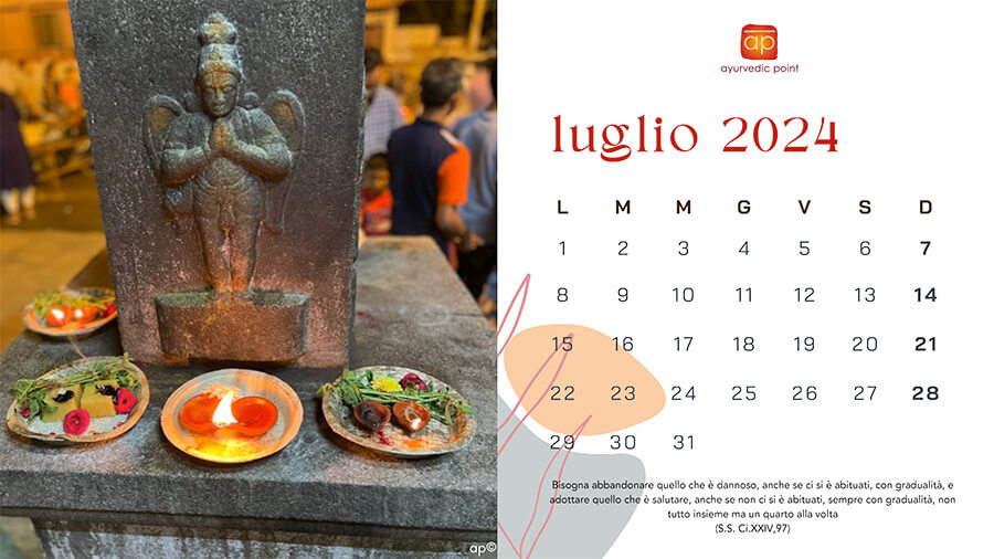 Calendario 2024 Ayurvedic Point© Scuola E Centro Di Āyurveda Milano