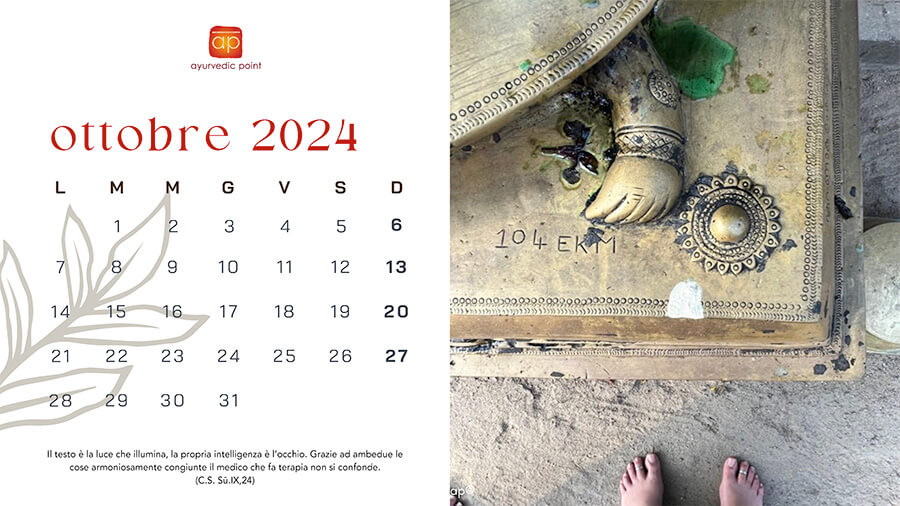 Calendario 2024 Ayurvedic Point© Scuola e Centro di Āyurveda, Milano